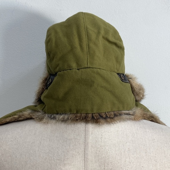Crown Cap Aviator Cap Rabbit Trim - Picture 4 of 11